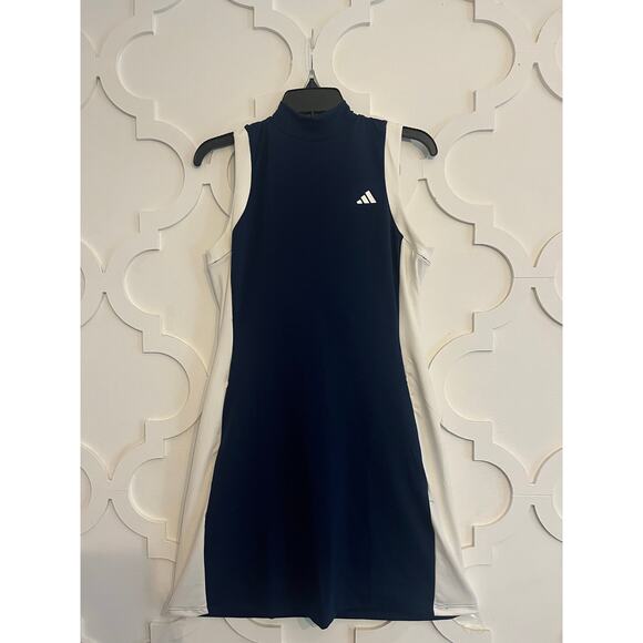 NEW ADIDAS Ultimate Rib Golf Dress Size X-Large Navy/White Retail $110 - Picture 7 of 7